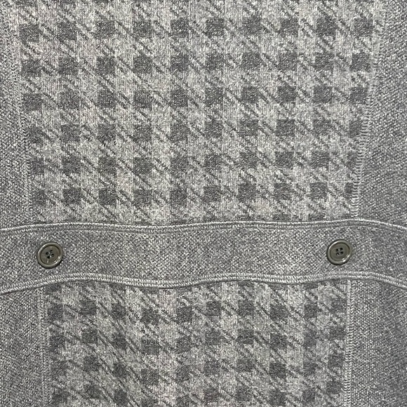 Worth New York USA Wool Blend Gray Vintage Checkered Button Knee Dress Sz 10 - Picture 7 of 9